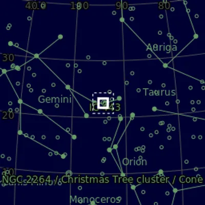Sky map for IC 443 Jellyfish Nebula