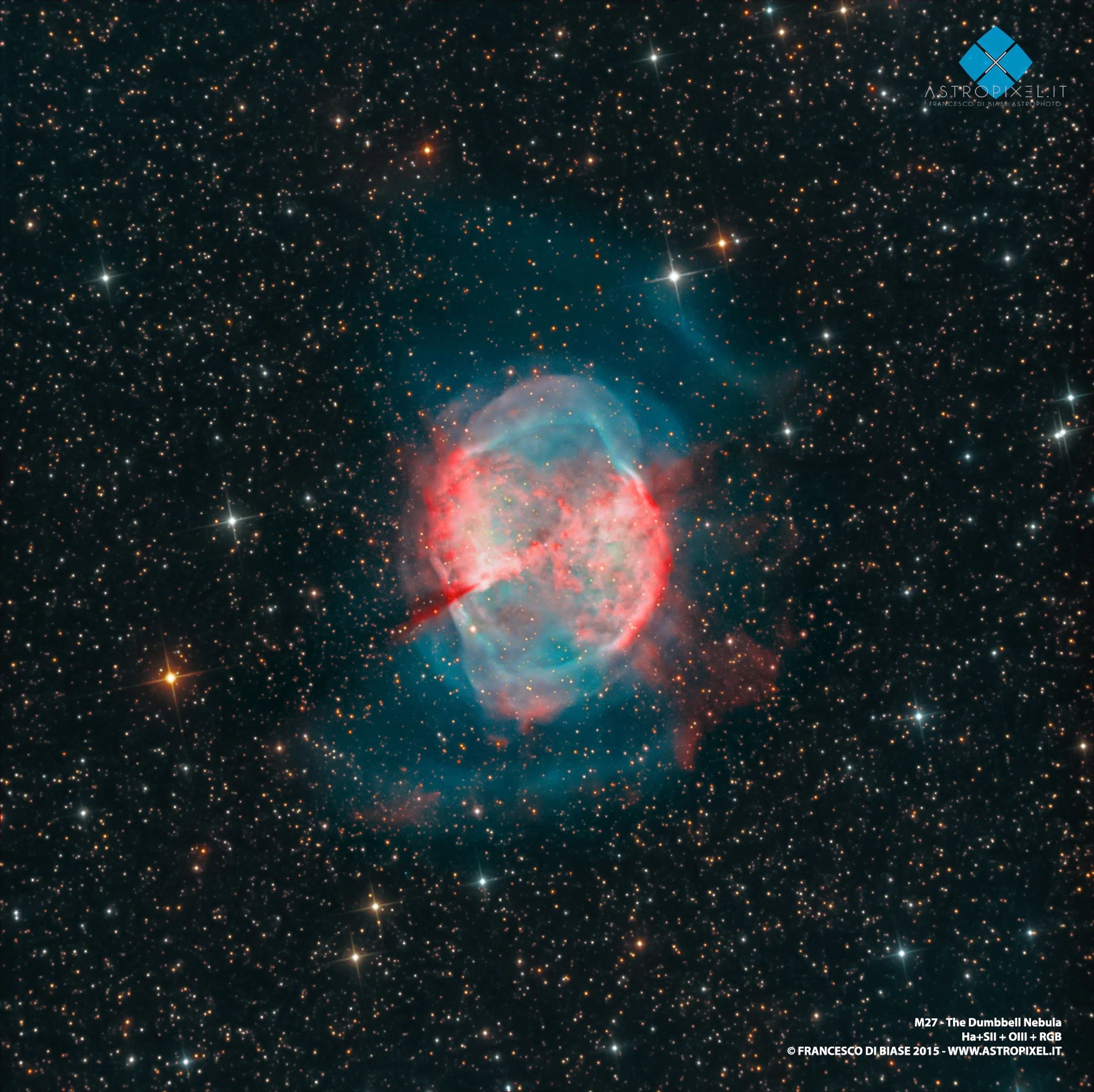 M27 - The Dumbbell Nebula - APOD 2015 Aug 20