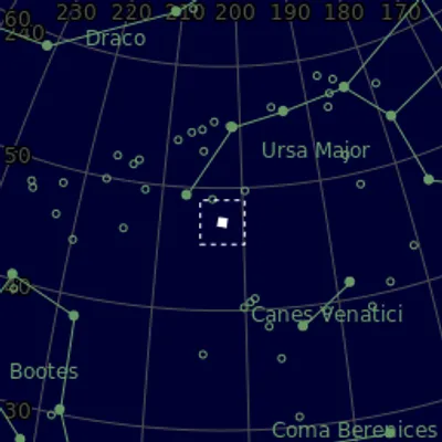 Sky map for M51 Whirpool Galaxy 2013