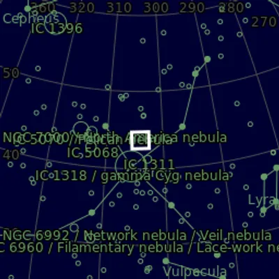 Sky map for Propeller Nebula - DWB111