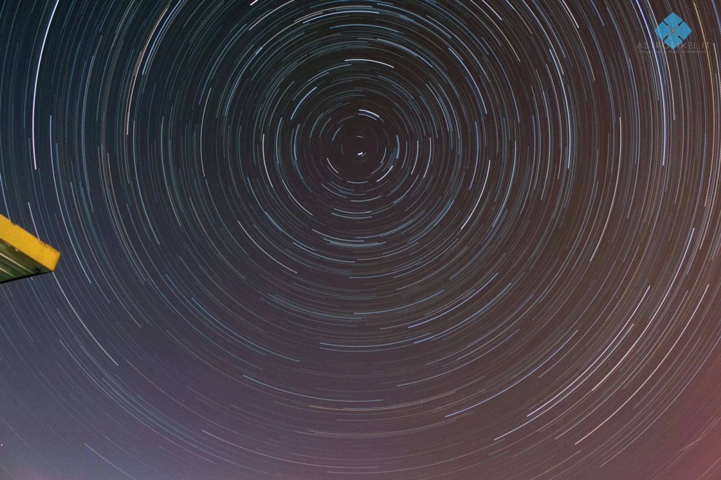 Startrails under light polluted sky