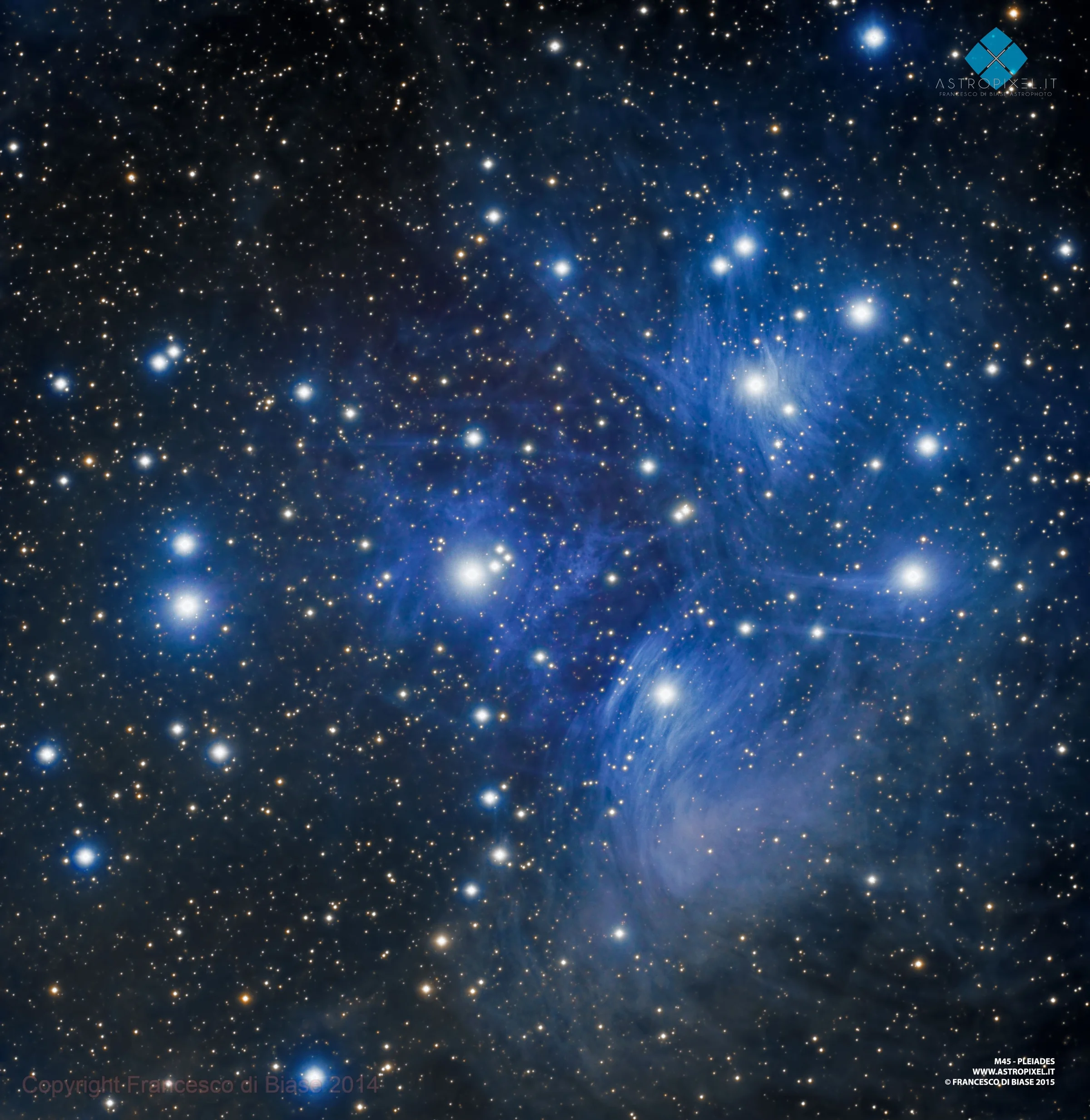 The Pleiades or Seven Sisters (M45)